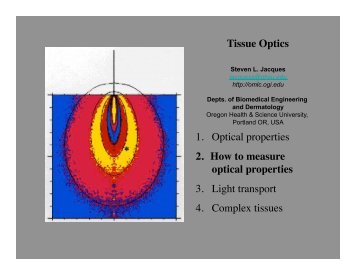 Lecture 2 - Center for Biomedical Optics and New Laser Systems