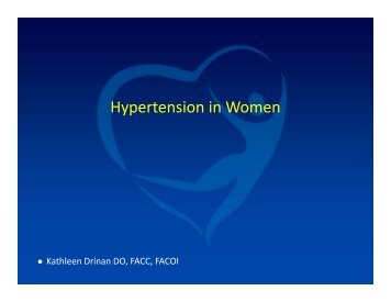 Women and Hypertension