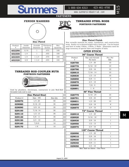 M-Fasteners - Summers Industrial