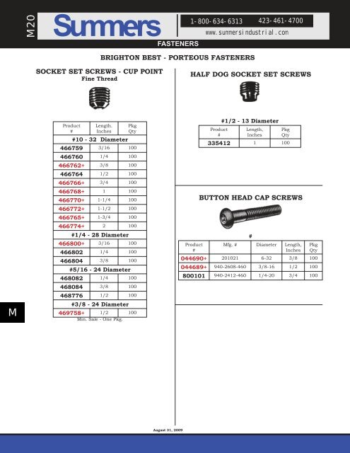 M-Fasteners - Summers Industrial