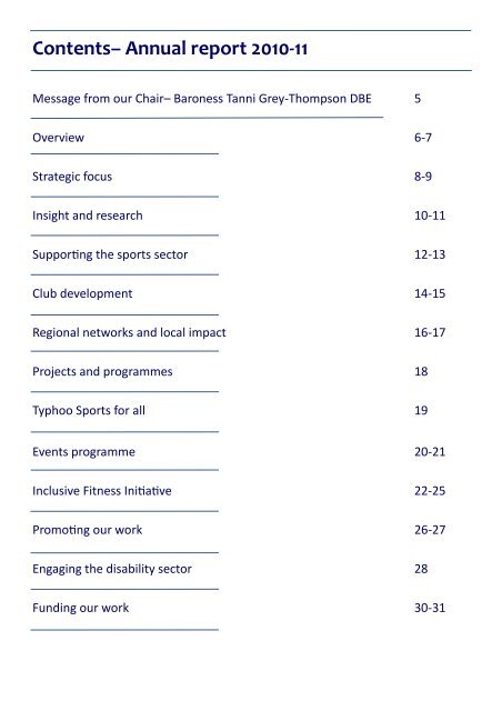 EFDS annual report 2011 - English Federation of Disability Sport