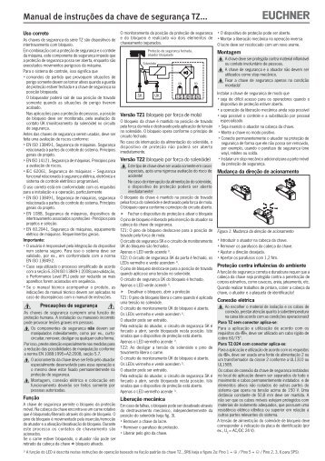 Manual de instruções da chave de segurança TZ... - EUCHNER ...