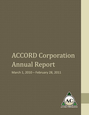 ACCORD Corporation Annual Report