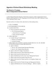 Agenda (PDF) - Waco ISD