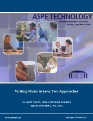 Writing Music in Java: Two Approaches - ASPE