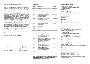 unfallchirurgische Kolloquium statt. The - RKU