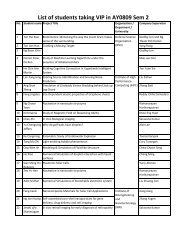 List of students taking VIP in AY0809 Sem 2 - Engineering Science ...