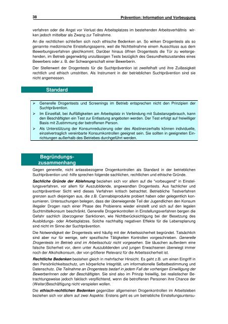 QualitÃ¤tsstandards zur betrieblichen SuchtprÃ¤vention und