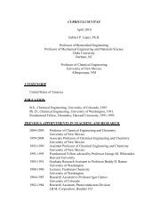 CURRICULUM VITAE April 2010 Gabriel P. LÃ³pez, Ph.D. Professor ...