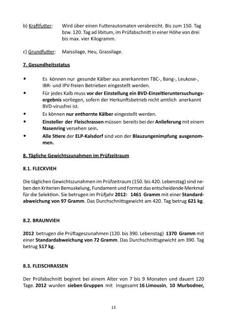 Prüfbericht 2012 - Rinderzucht Steiermark