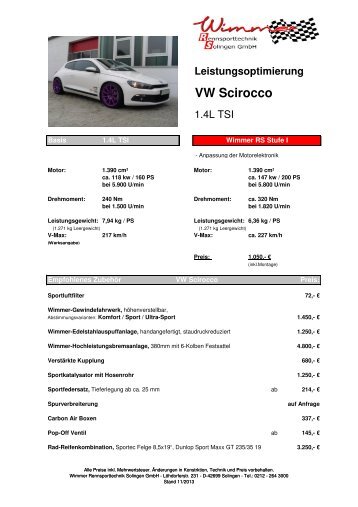 VW Scirocco 1.4 L TSI 160 PS Stufe 1-4.pdf - Wimmer