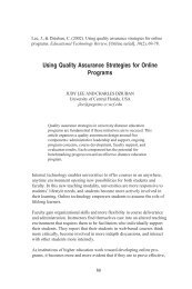 Using Quality Assurance Strategies for Online Programs