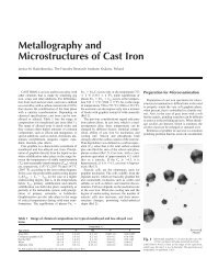 Metallography and Microstructures of Cast Iron