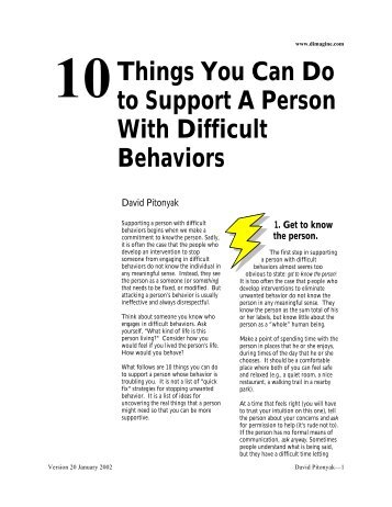 10 Things You Can Do To Support A Person - Worksupport.com