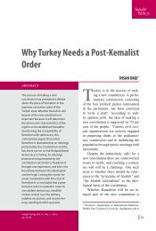 Why Turkey Needs a Post-Kemalist Order - Insight Turkey