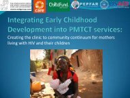 Integrating Early Childhood Development into PMTCT Services
