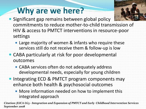 Integrating Early Childhood Development into PMTCT Services