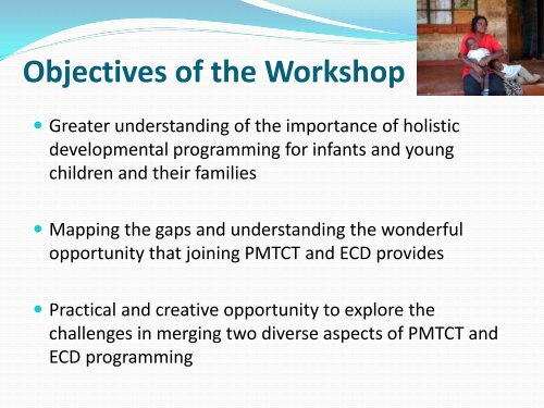 Integrating Early Childhood Development into PMTCT Services