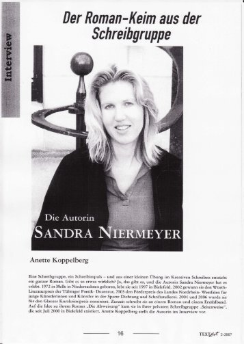 Sandra Niermeyer - Dieschreiboase.de