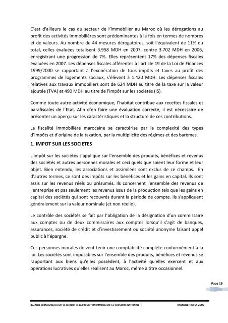 rapport final de la mission - Ministère de l'Habitat, de l'urbanisme et ...