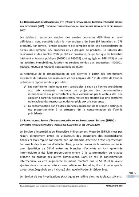 rapport final de la mission - Ministère de l'Habitat, de l'urbanisme et ...