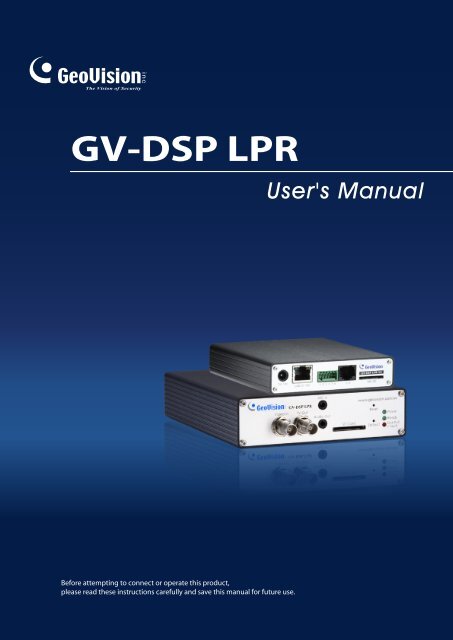 GV-DSP LPR - Surveillance System, Security Cameras, and CCTV ...