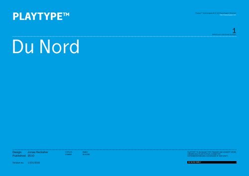 Du Nord - Playtype