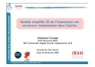 Macro-Ã©lÃ©ment d'interaction sol-structure simulant le ... - Cast3M