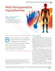 Mild Perioperative Hypothermia - Anesthesiology News