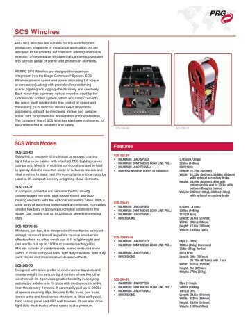 SCS Winches - PRG