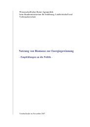 Nutzung von Biomasse zur Energiegewinnung - Empfehlungen an ...