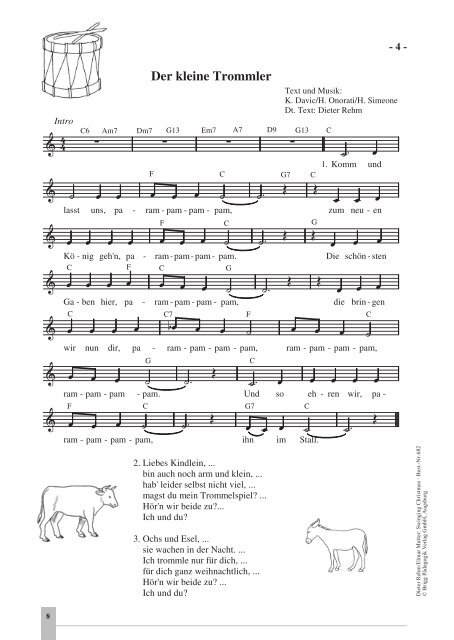 Der Kleine Trommler Text Und Noten Kostenlos