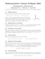 Mathematischer Vorkurs FrÃ¼hjahr 2005 - THEP Mainz