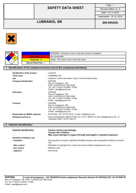 safety data sheet - Castle Malting