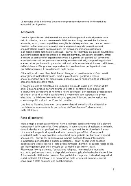 IFLA - Linee guida per i servizi bibliotecari ai bebÃ¨ e ai ... - IFLA.ORG