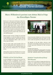 Newsletter Oktober 2012 - Golfclub am Meer