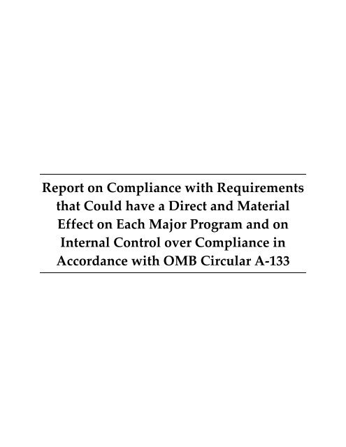 Single Audit Report Fiscal Year Ended June 30, 2012 - State ...