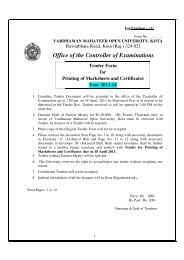 Digital Printing of Marksheet and Certificates ... - VMOU, Kota