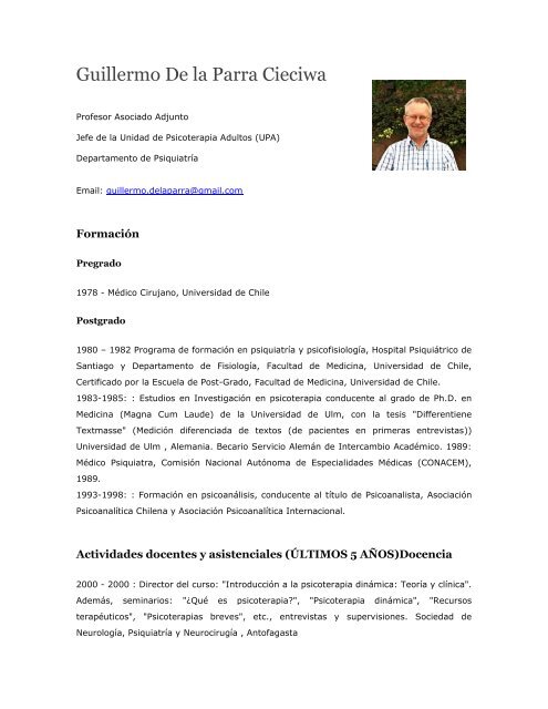Guillermo De la Parra Cieciwa - Nucleo Milenio | IntervenciÃ³n ...