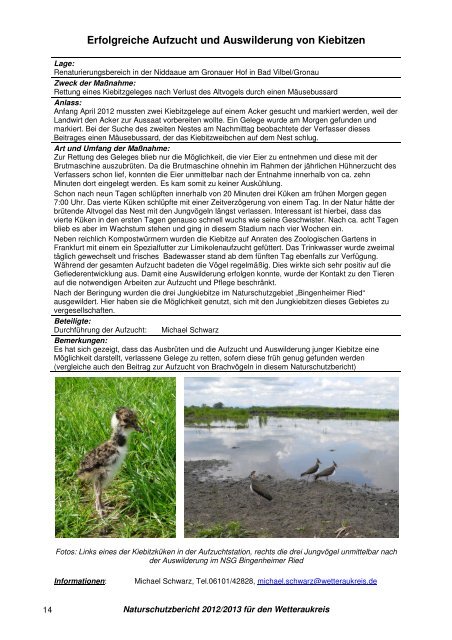 Naturschutzbericht 2012 2013 medium Titelbild ... - Der Wetteraukreis