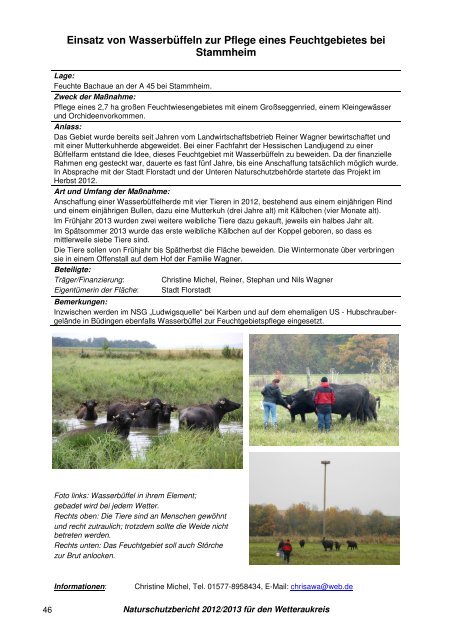 Naturschutzbericht 2012 2013 medium Titelbild ... - Der Wetteraukreis