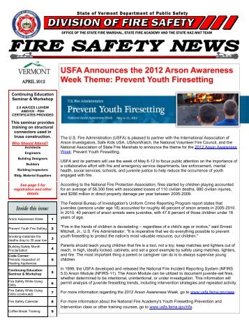 USFA Announces the 2012 Arson Awareness Week Theme: Prevent ...