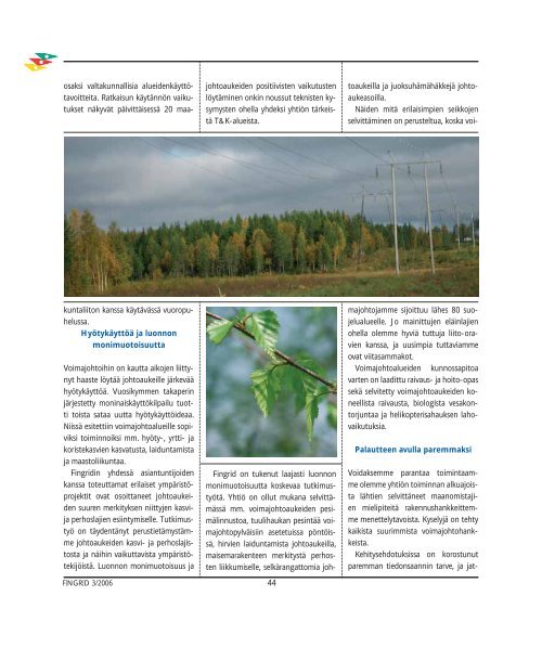 Fingrid Oyj:n lehti 3/2006