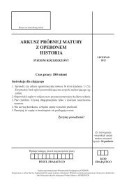 ARKUSZ PRÓBNEJ MATURY Z OPERONEM HISTORIA - Polska