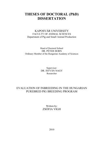 THESES OF DOCTORAL (PhD) DISSERTATION