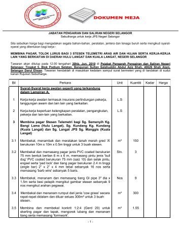 Fail Tender - Sistem Tender Dokumen dan Sebutharga - Selangor