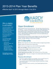 1. Open Enrollment Benefits Brochure.pdf - by Hardy Diagnostics