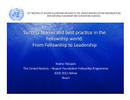 presentation on experience - United Nations â Nippon Foundation ...