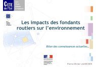 5- Les impacts des fondants routiers sur l'environnement