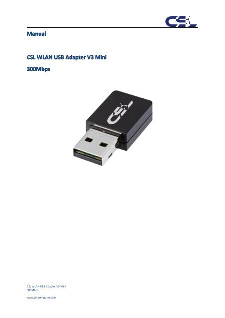 CSL WLAN Adapter 300Mbps V3 EN.pdf - CSL-Computer FTP service